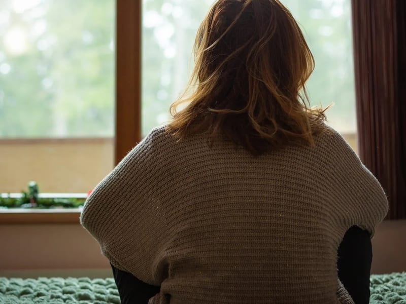 Hopeful person in morning light